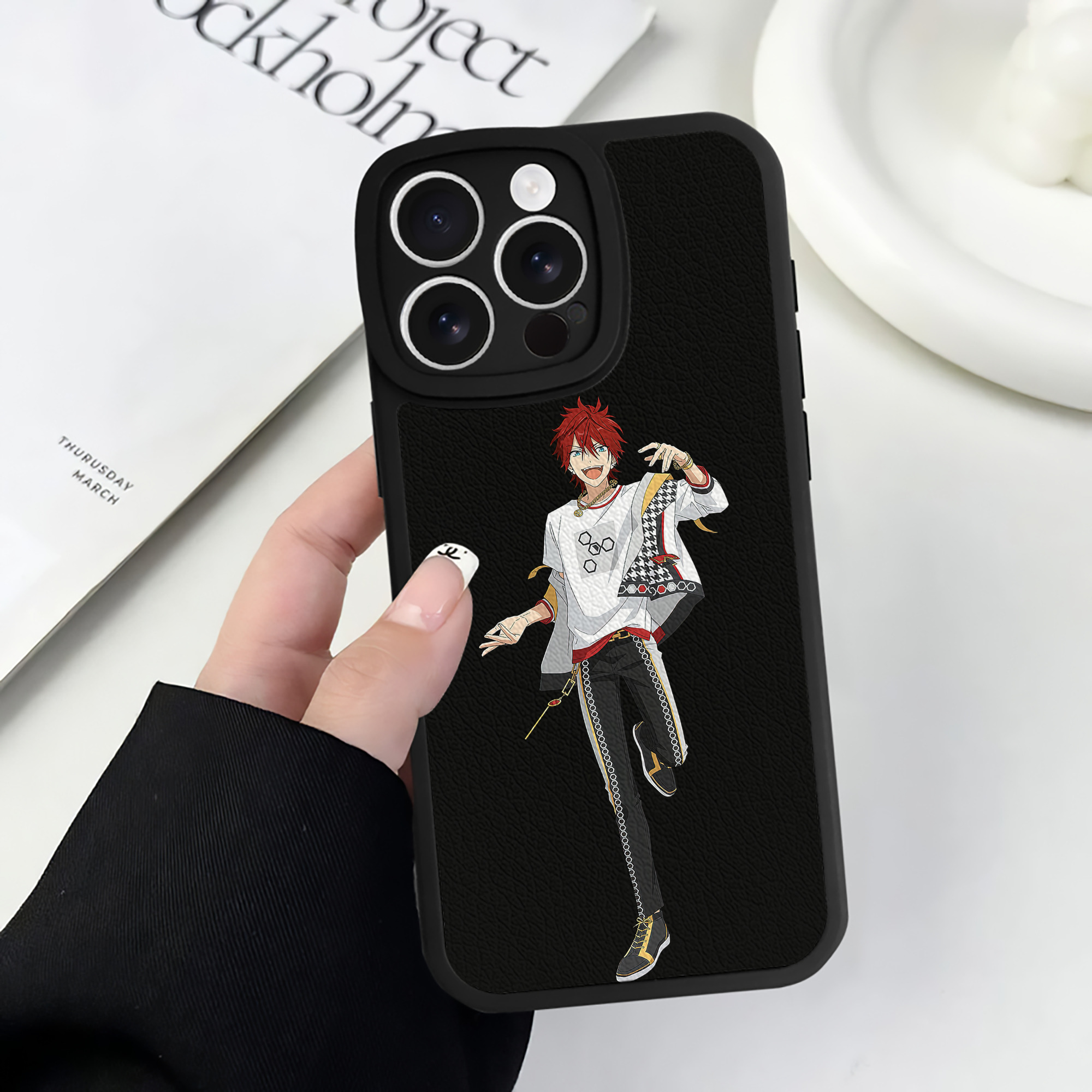 （画像用） あんさんぶるスターズ! Ensemble Stars 【iPhone 16シリーズ対応】シリコンスマホケース（レザー調） 材質：シリコン